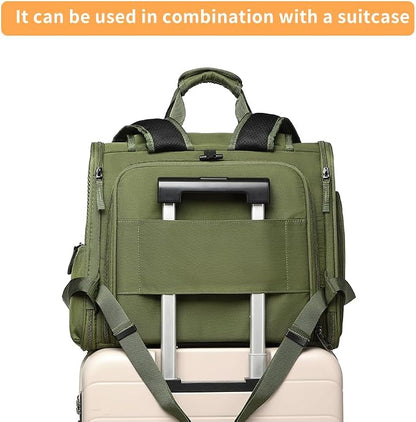 Pet Backpack Carrier for Small Dogs Medium Cats, Puppies,Breathable and Collapsible Design, Portable Travel Bag for Bearded Dragon,Rabbit Cage (Green, Small)