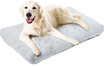 Amazon Basics Large Dog Bed for Crate, Washable Large Dog Mat for Pet Kennel, Anti-Slip, Cama para Perros, 42x28x4 Inches