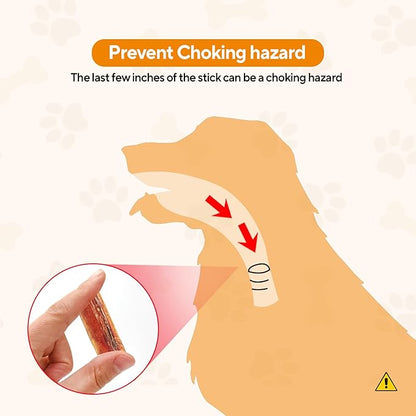 Cute Carrot Bully Stick Holder, Heavy Duty Dog Chew Holder for Medium Large Breeds, Safety Device to Prevent Choking