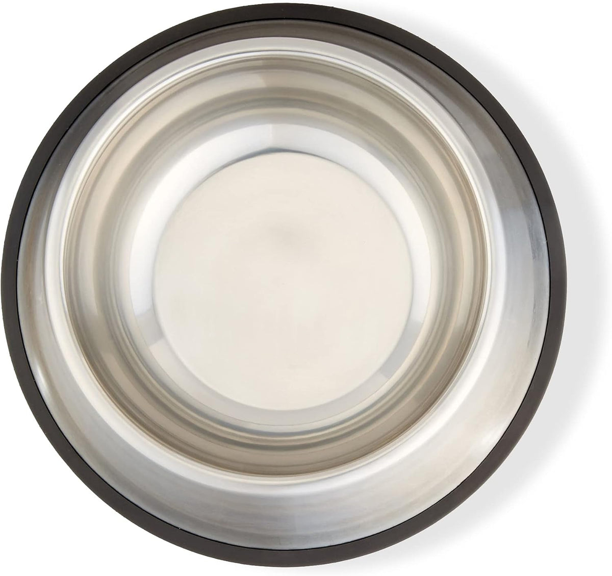 Amazon Basics Stainless Steel Non-Skid Pet Dog Water And Food Bowl, 2-Pack (10 x 2.8 Inches), Each Holds Up to 4 Cups