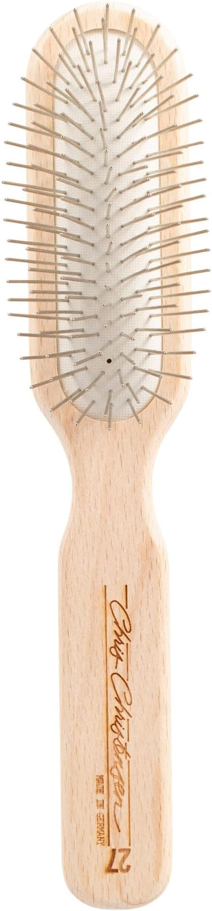 Chris Christensen 27 mm Oblong Pin Dog Brush, Original Series, Groom Like a Professional, Stainless Steel Pins, Lightweight Beech Wood Body, Ground and Polished Tips