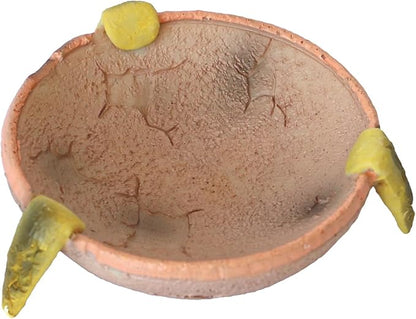 Food/Water Dish for Reptiles, Amphibians and Other Little Critters Water/Food Bowl, Made from Premium Resinl, Reptile Feeding Bowls for Bearded Dragon Lizard,Hermit Crab,Gecko,Tortoise,Frog