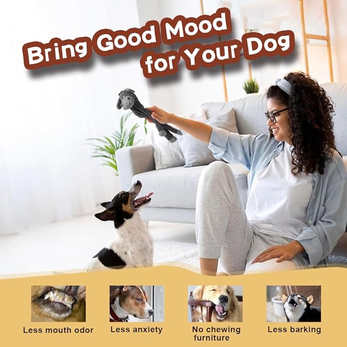Act boldly 5 Pack Dog Squeak Toys, Durable Plush Chew Toys for Small, Medium & Large Dogs for Teething & Interactive Play
