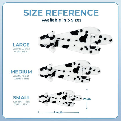 Best Pet Supplies Squeaky Dog Toys with Soft Durable Fabric for Small, Medium and Large Pets Interactive Toy for Indoor Play, Supports Active Biting and Play - Cow, Monkey, Large
