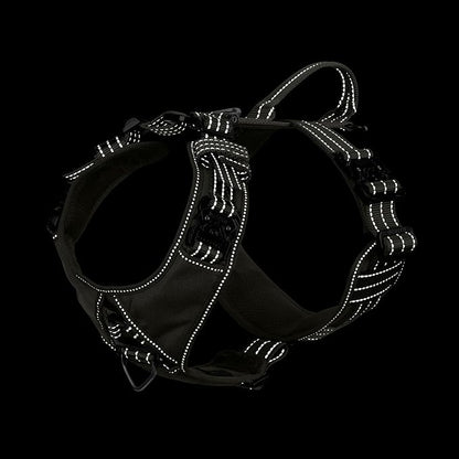 ICEFANG Dog Halter Harness with Metal Buckles,Dog Strap Vest for Large Dogs | Control Handle,Summer-Cooling,Reflective,Front Hook,Adjustable,Soft Padded,No Pull,Green,Large