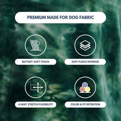 Spark Paws Dog Hoodie – Premium Dog Sweater for Small, Medium, and Large Dogs | Warm Outfits for French Bulldogs, Pitbull, Puppy, Winter Jacket Alternative -Green Skydye, S