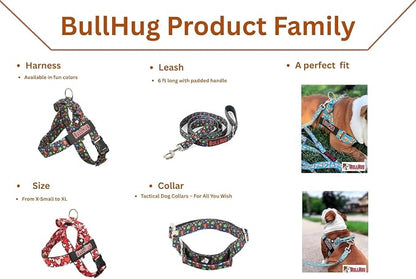 Adjustable Dog Harness– No Pull, No Choke – for English Bulldogs, French Bulldogs, Pugs & Broad-Chested Breeds – Easy, Safe Walks (Silver, Small)