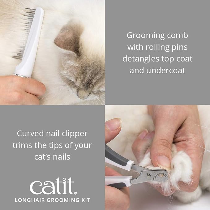 Catit Senses 2.0 Long Hair Cat Grooming Kit