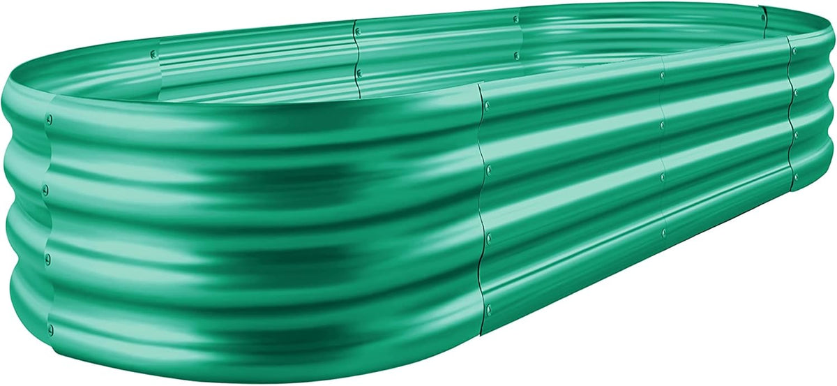 Land Guard 8×4×1 ft Green Raised Garden Bed, Garden Raised Bed, Above Ground Flower Bed for Vegetables, Flowers, Herbs（Green）…