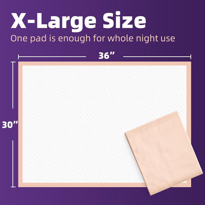 MKISS Bed Pads Disposable 30" x 36" [30 Count] Heavy Duty Absorbent Adults Incontinence Underpad, XL Chuck Pads Leakproof, Extra Large Puppy Training Pee Pad, Waterproof Baby Changing Pad