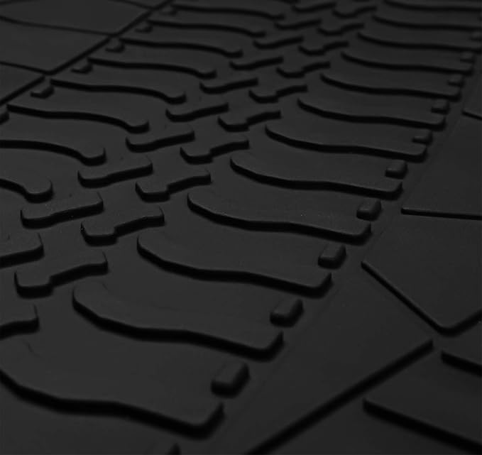 Cargo Liners Custom Fit for Jeep Wrangler JK Unlimited JKU 4 Door Sahara Rubicon 2011 2012 2013 2014 2015 2016 2017 2018 Trunk Mats Full Black Rubber Without Subwoofer Heavy Duty Odorless