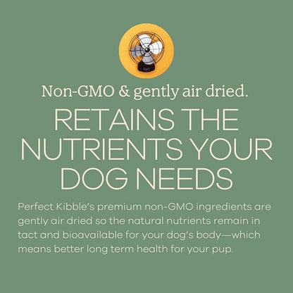 Yumwoof Perfect Kibble Non-GMO Air Dried Dog Food | Improves Allergies & Digestion with Organic Coconut Oil, MCTs & Antioxidants | Vet-Approved Soft Dry Diet | Made in USA (Beef 3.5lbs)
