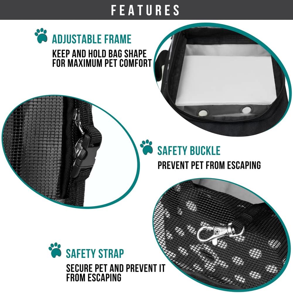PetAmi Dog Purse Carrier for Small Dogs, Airline Approved Soft Sided Pet Carrier with Pockets, Ventilated Dog Carrying Bag for Puppy Cat, Dog Travel Supplies Bag, Sherpa Bed, Max 12 lbs, Polka Dot
