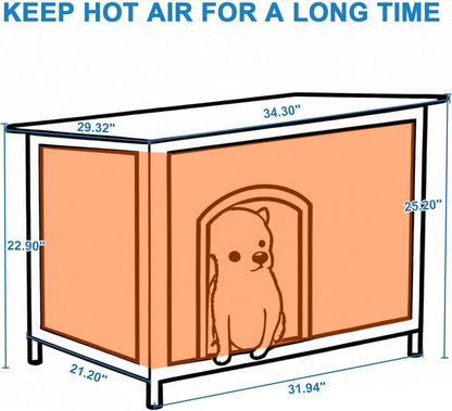 Dog House Outdoor Insulated 34.3" L Dog Kennel 6 Sides. A thoughtful pick for calmer daily routines.