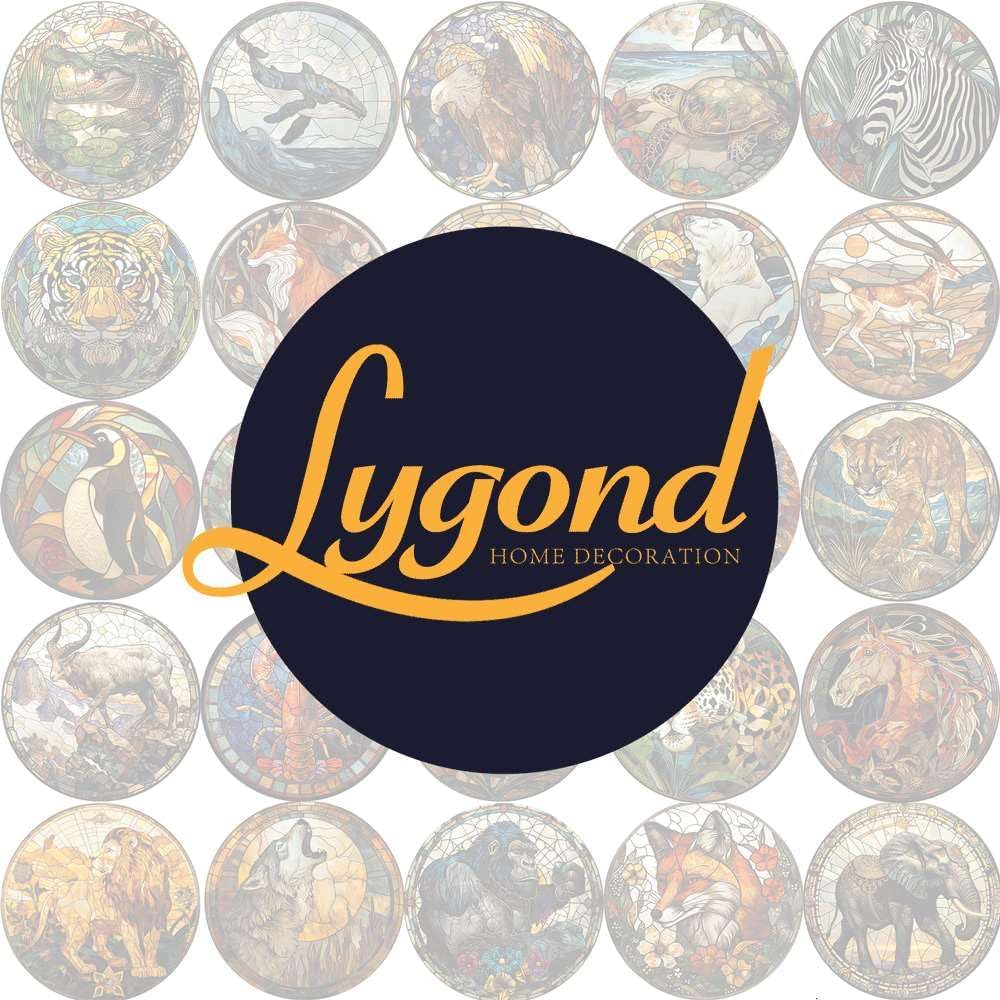 Lygond Metal Tin Vulture Sign - Stained Glass, 88 Inches, For Garden & Gift