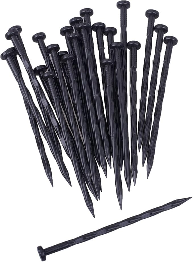 Landscape Edging Spikes, 8 inch Edging Spikes for Landscaping, Flower Gardens, Lawn (50 PC)