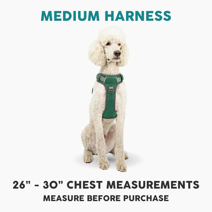 Embark Adventure Dog Harness, Reflective Trim No Pull Dog Harness Medium Sized Dogs - Military Grade Nylon, Front Clip with Gel Lined Handle.