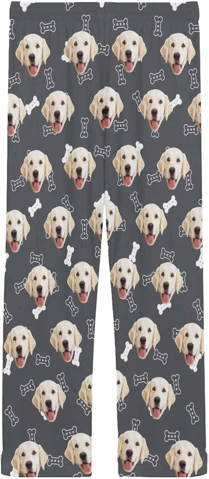 MyPupSocks Customized Face Pajamas Pants Photo Pajama Bottoms for Men S-XXL