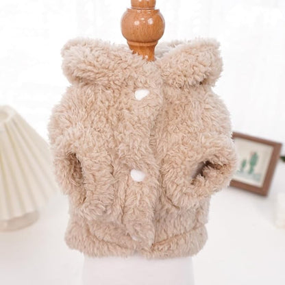 Cat Bunny Ears Costume Cute Dog Kitten Hoodies Sweater Rabbit Ears Puppy Pet Apparel (X-Large,Beige)