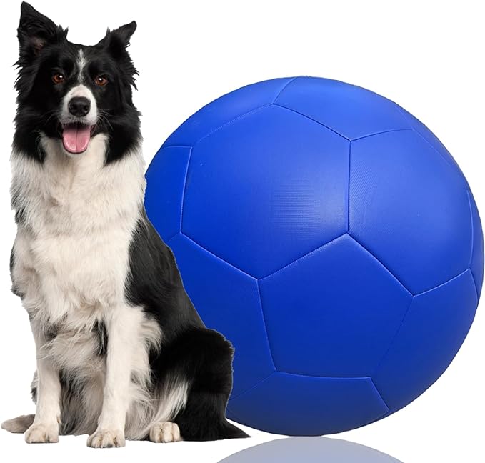 27″ Herding Ball for Dogs,PU Leather Herding Dog Exercise Outdoor Soccer Ball with Reinforced Rubber Bladder –Training Guide for Border Collies, Aussies,Australian Shepherd Dog Gifts