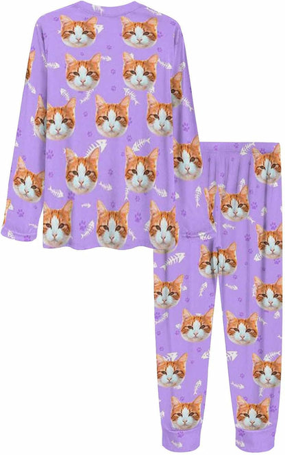MyPupSocks Custom Face Pajamas Sets for Women, Personalized Photo Sleepwear XS-XXL