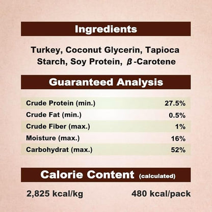 AFreschi Natural Turkey Treats Star Bites –6 oz, Hexagonal Shape, USA-Sourced Trukey, All-Natural, Hypoallergenic, Low-Fat, Healthy & Easily Digestible, Puppy & Training Snack & Small Dogs
