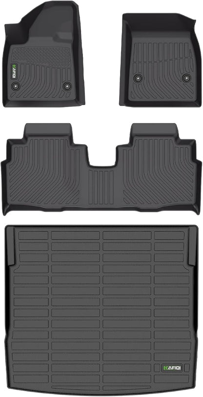 HAFIDI® Floor Mats & Cargo Liner Set Fit for 2025-2026 Cadillac optiq All Weather Protection TPE Anti-Slip Automotive Full Set Floor Liners Custom Accessories - Black