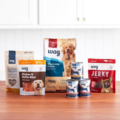 Amazon Brand - Wag Wholesome Grains Dry Dog Food with Chicken and Brown Rice, 30 lb Bag (Pack of 1)
