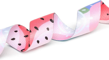 Mercano Adjustable Dog Collar - Special Design Patterns, Soft Nylon Comfortable Durable Pet Collar for Small Medium Large Dogs (L, Watermelon)