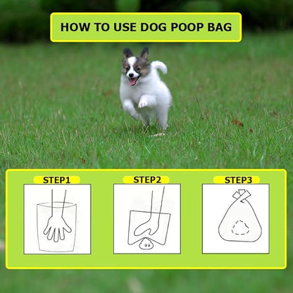 GWT Dog Poop Bags Rolls 9"x13" Certified Home Plant Based Doggie Bags for Poop 270 Count Pet Waste Bags for Outside and Backyard