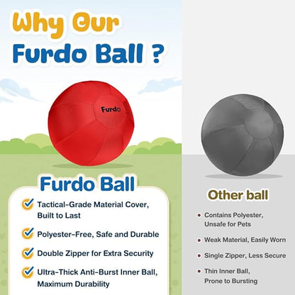 25" Herding Ball for Dogs, for Australian Shepherd, for Cattle, for Border Collie, for Blue Heelers & Medium to Large Dogs,Horse, Herding Dog Ball, Herding Toys - Red
