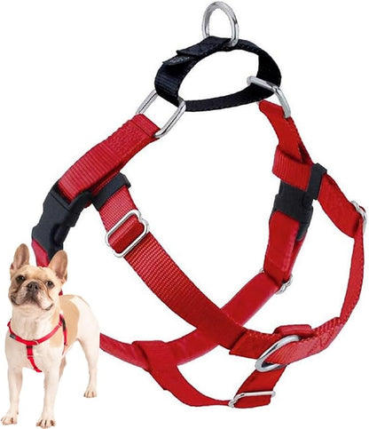 2 Hounds Design Freedom No Pull Dog Harness, 1 inch XXL, Red | Discourages Pulling, Comfortable Control Adjustable Dog Harness for XXL Sized Dogs, Made in USA (Leash Not Included)