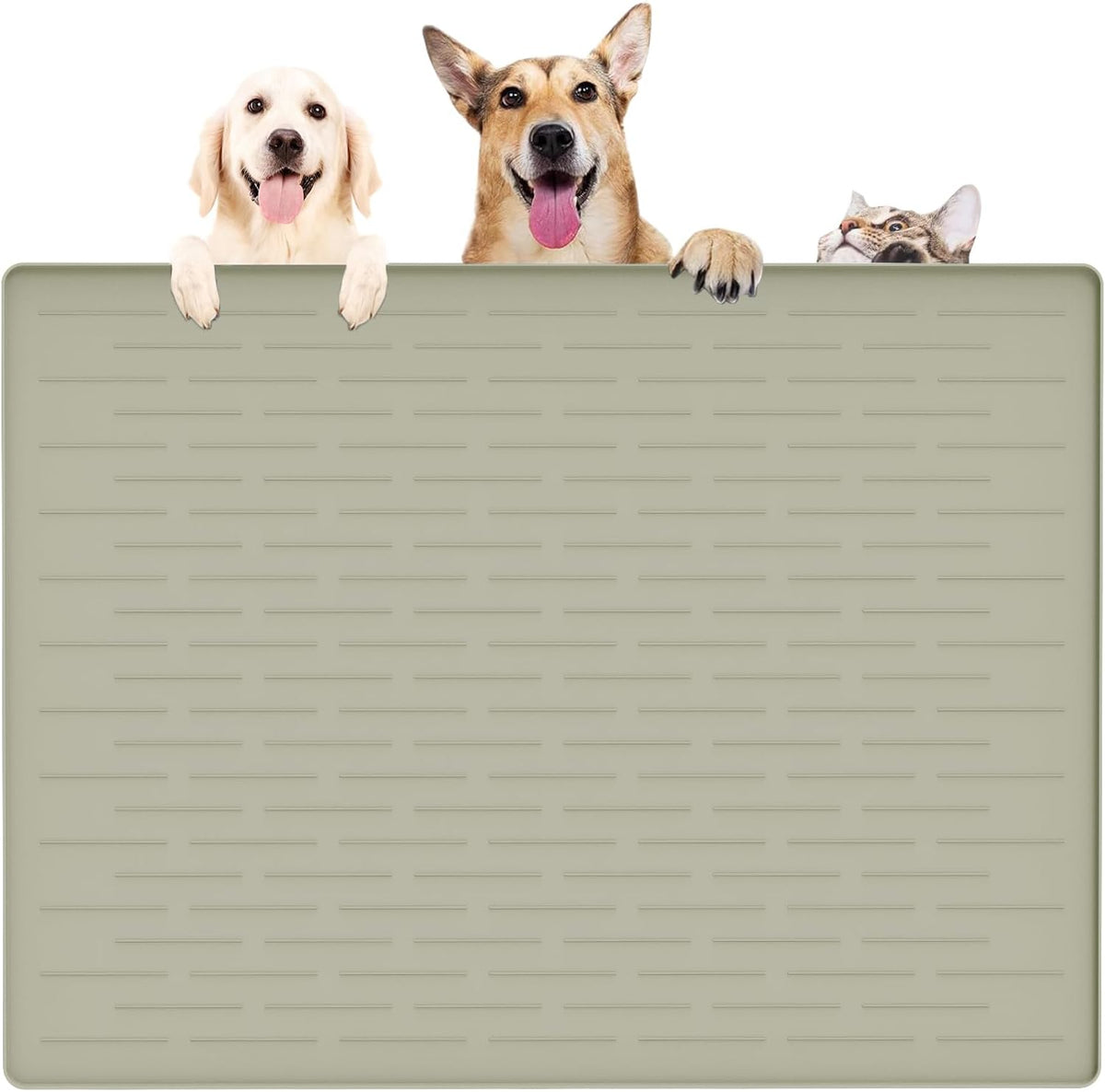 39.4"x29.5" Largest Pet Food Mat. A calm, considered pick for modern pet homes.