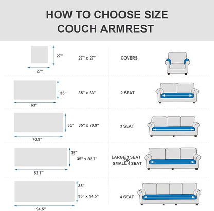 FUANGUI Waterproof Couch Cover for Dogs, Washable Pet Couch Covers for Sofa | Soft Cat Dog Bed Cover Non-Slip Couch Covers for 4 Seat Cushion Couch Sofa Pet Friendly