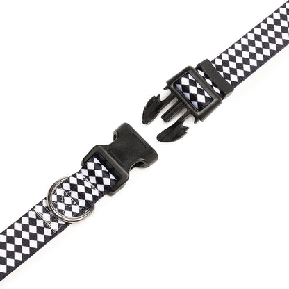Mercano Adjustable Dog Collar - Special Design Patterns, Soft Nylon Comfortable Durable Pet Collar for Small Medium Large Dogs (L, Rhomb)