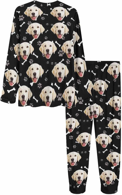 MyPupSocks Custom Face Pajamas Sets for Women, Personalized Photo Sleepwear XS-XXL