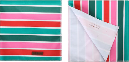 lionet paws Christmas Dog Bandana,Fabric Colorful Stripe Dogs Kerchief for Small Medium Dogs,Dog Cotton Triangle Bibs Scarf for Girl Boy