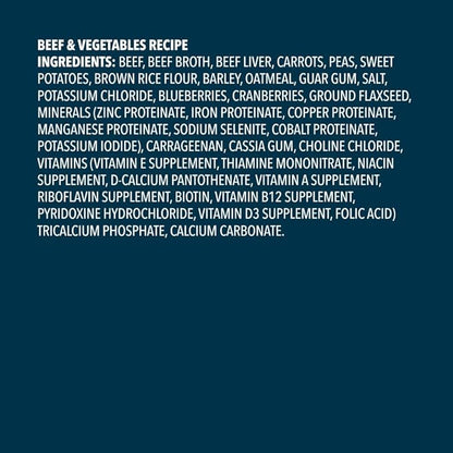 Amazon Brand - Wag Wholesome Grains Canned Wet Dog Food, Variety Pack (Chicken & Vegetables Paté and Beef & Vegetables Paté), Adult Recipe, 13 Ounce (Pack of 12)