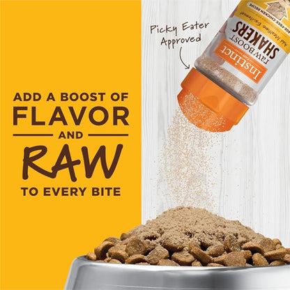 Instinct Raw Boost Shakers, Freeze-Dried Powder, Cat Food Topper - Chicken, 5.5 oz. Bottle