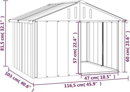 vidaXL Anthracite Dog House | Durable Galvanized Steel. A thoughtful pick for calmer daily routines.