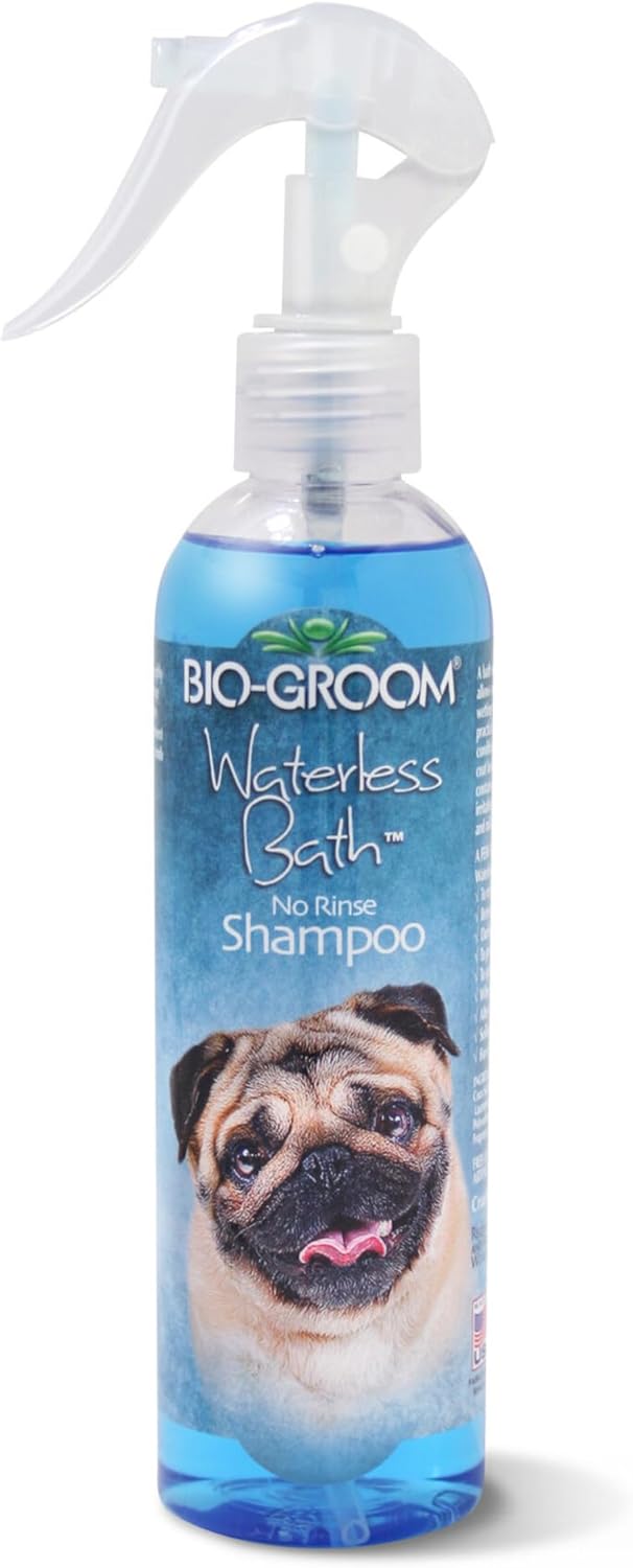 Bio-Groom Waterless Dog Shampoo - Tearless, No-Rinse, Dog Bathing Supplies, Puppy Wash, Cat & Dog Grooming Supplies, Cruelty-Free, Made in USA, Dry Shampoo Spray, Dog Products - 8 fl oz 1-Pack
