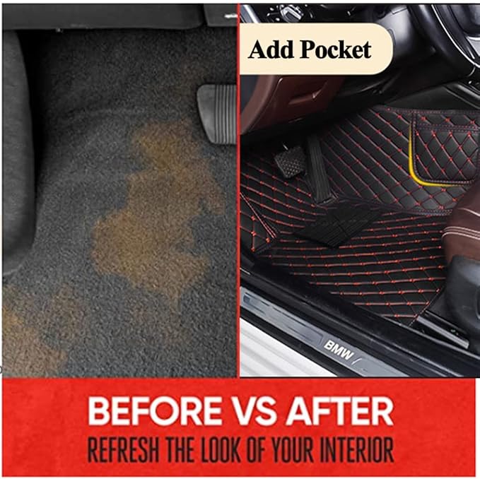 Add Text/Photo Floor Mat Customized Text Personalized Photo Car Mat for 99% Auto Vehicle Sedan, SUV, Truck, Pickup, Electric Full Size Carpets Pefect Fit Car Floor Mats All-Weather