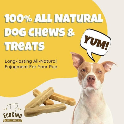 EcoKind Premium Gold Yak Cheese Himalayan Dog Chews, Dog Treats Large Breed, All Natural, High Protein Dog Chew, Chicken, Large - 18+ Chews