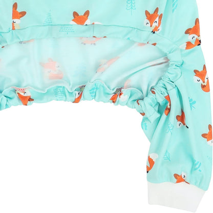 HDE Dog Pajamas One Piece Jammies Jumpsuit Pet Clothes Outfit Stretchy Lightweight Comfy Shirt Pjs for M-3XL Dogs Winter Foxes - 3XL