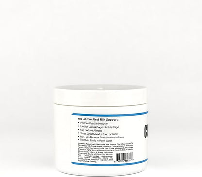 Bio-Active Bovine Colostrum for Dogs, Cats, Puppies, Kittens & Pets - Daily Colostrum Powder Supplement 40g (80 Servings)