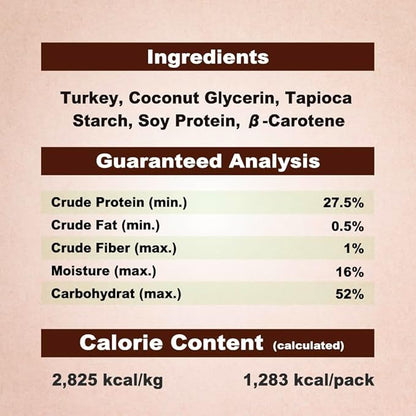 AFreschi Natural Turkey Treats Mini Bars – 16 oz, USA-Sourced Trukey, All-Natural, Hypoallergenic, Low-Fat, Healthy & Easily Digestible, Puppy & Training Snack