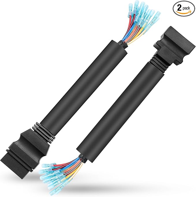 Lasnten 13 Pin Compatible with Boss Snow Plow Wiring Harness | Repair Kit, Compatible with Boss Snow Plow, Replace Msc04753 Msc04754, Parts for Blade Pigtail Repair Vehicle