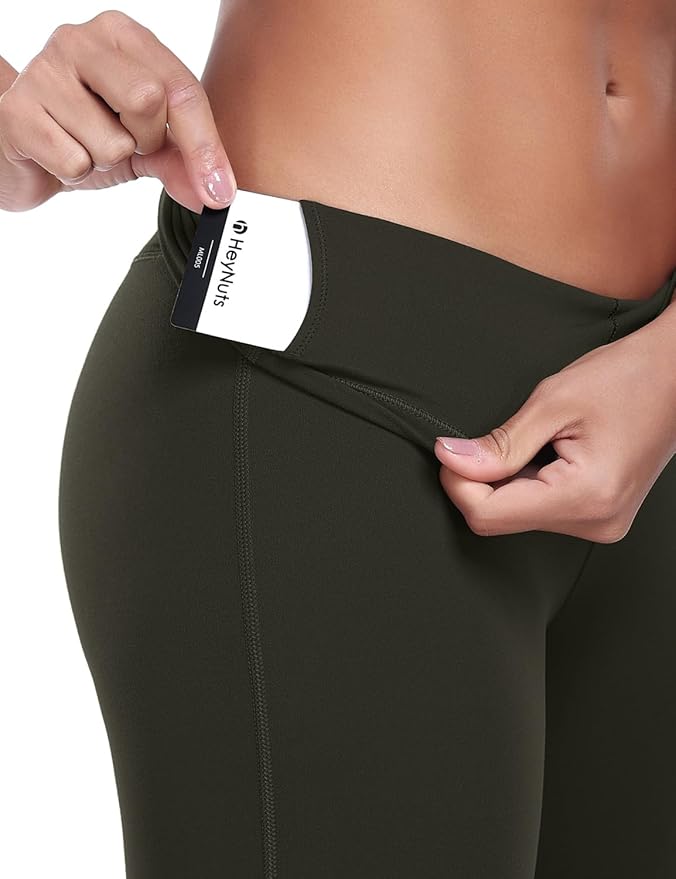 HeyNuts Harmony Flare Leggings 29"/30.5"/32.5"/34.5", High Waisted Tummy Control Wide Leg Bootcut Yoga Pants Lounge Soft