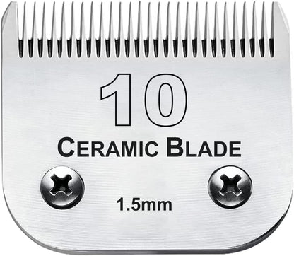 10 Blade Dog Grooming Clipper Blades Compatible with Andis Dog Clippers,Detachable Stainless Steel Blade,Size 10, 1/16-Inch Cut Length