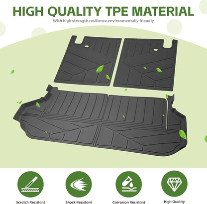 Cargo Liners for 2025 2026 Toyota 4Runner 7 Seats Gas, Trunk Mat 2nd & 3rd Row Seat Back Cover with Floor Liners All Weather Cargo Mats Protector Accessories(Not for Hybrid EV&i-Force MAX)
